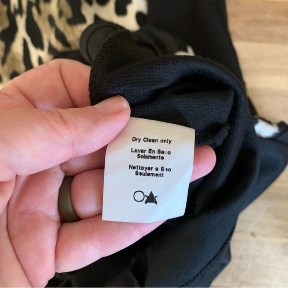 NWT Lush Black & Leopard Print Bodycon Dress M - Picture 4 of 7